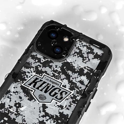 NHL Los Angeles Kings Camo iPhone 15 Waterproof Case